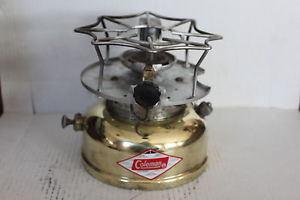 COLEMAN CANADA  BRASS SPEEDMASTER 500 SINGLE BURNER STOVE HEATER 1947