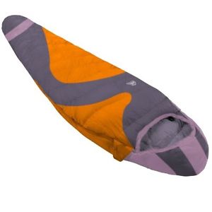 LESTRA, Sacco a pelo con apertura a sinistra, Multicolore (Grau/Orange), 220 cm