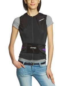 KOMPERDELL, Gilet con rinforzi protettivi Donna, Nero (schwarz-purple), XS