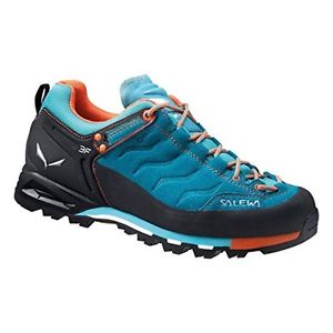 Salewa Women's WS MTN Trainer GTX Hiking Shoe, Venom/Tiger Lilly, 8 M US
