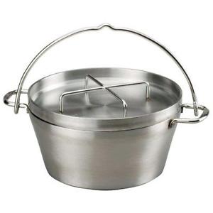 SOTO Stainless Steel Dutch Oven for Outdoor and Indoor 20 cm / 8 inch ST-908