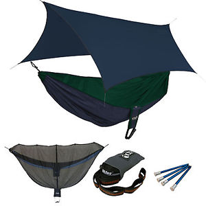 ENO OneLink Reactor Camping Hammock ProFly Atlas Straps Sleep System Navy/Forest