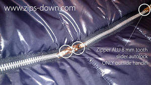 New Shiny Gloss nylon mummy sleeping bag -- Zips-down (custom production)