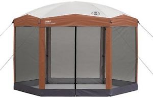 Coleman 12 X 10-foot Hex Instant Screened Camping Canopy/Gazebo 8 Feet Center