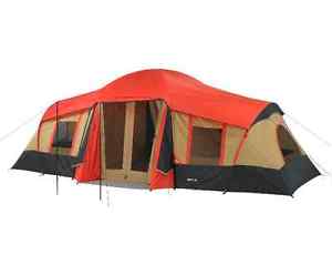 Ozark Trail Family 10-Person Outdoor Camping 3-Room Vacation Tent Hiking