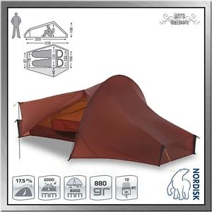 Nordisk Telemark 2 ULW SI ultraleichtes Trekkingzelt burnt red