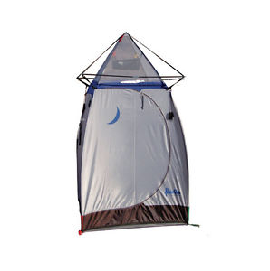 PahaQue Tepee FullyEquipped Camping Shower/Outhouse Gray/Blue w/Solar Shower Bag