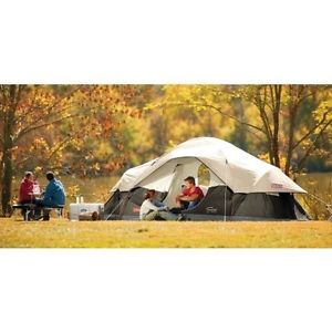 Red Canyon 8 Person Outdoor Camping Dome Cabin Style Durable Hiking Tent