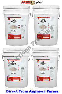 Four Augason Farms Long Grain White Rice Emergency Food Supply, 4 x 42 lb