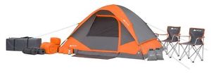 Ozark Trail 22 piece Camping Combo Set, Outdoor 4 Person Dome Tent, Chairs, Bags