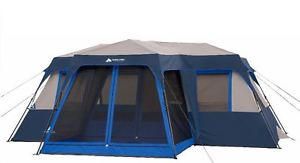 Ozark Trail 12 Person 2 Room Instant Cabin Shelter Family Camping Tent Screen