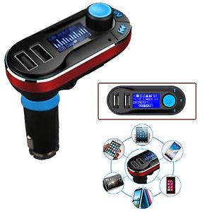 INALÁMBRICO PARA AUTOS TRANSMISOR FM MP3 CARGADOR DOBLE PUERTO USB PARA