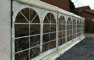 6x6 m / Seite 2,25 m PVC Profi Festzelt Partyzelt Bierzelt Raucherzelt in weiss