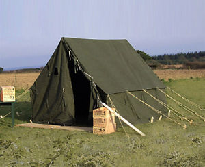 Mil-Tec US Armeezelt Small Wall 3-Personen-Zelt Tunnelzelt Oliv WW2 2,7x2,7m