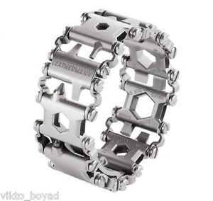 Leatherman Tread SILVER STAINLESS STEEL BRACELET MULTI TOOL Cutter SCREWDRIVER
