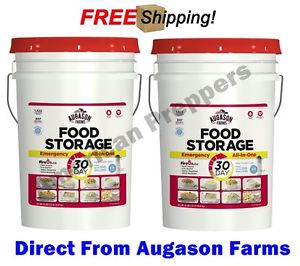 Two Augason Farms Long Grain White Rice Emergency Food Supply
