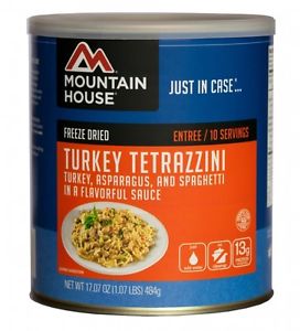 6 Cans Mountain House Freeze Dried Food TURKEY TETRAZZINI in # 10 Cans  NEW!