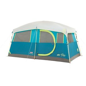 6 Person Fast Pitch Cabin with Cabinets blue tent
