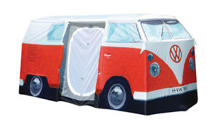 4 PERSON FULL SIZE TENT in Red Camper Van  Volkswagon Replica Campervan