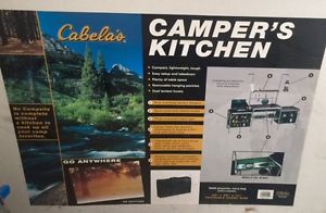 Portable Camp Camping Kitchen Sink Table Supplies w Carrying Case