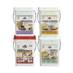 Augason Farms Emergency Food Supply 4 People 1 Week 3 Meals Plus Supplies Pails