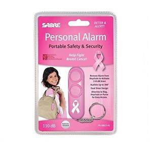 Sabre CSDPANBCF01 Personal Alarm Portable Safety & Security - Pink