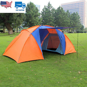 Outdoor Camping Hiking Travel Tent 4 Person Double Layer Waterproof Windproof