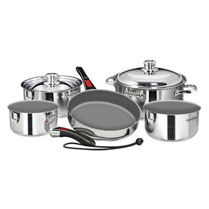 Magma 10-Piece Stainless Steel Gourmet "Nesting" Induction Compatible Cookware