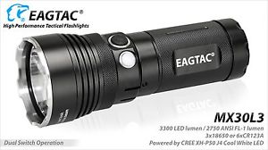 EagTac MX30L3 CREE XH-P50 Dual Switch Profi Lampe mit neutral white - KIT
