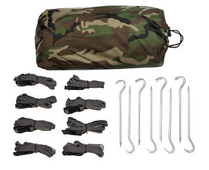 Aqua Quest Defender Tarp Kit - 100% Waterproof 4 x 3 m Tarp, 8 Straps, 8 Pegs