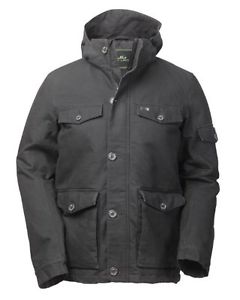 Jeff Green, Giacca lunga con cappuccio, idrorepellente Uomo Bilbao, Nero (Black)