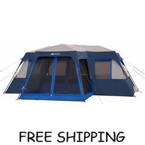Ozark Trail 12 Person 2 Room Instant Cabin Tent Easy Setup Family Camping Hunt