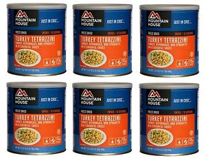 6 #10 Cans - Mountain House - TURKEY TETRAZZINI  Freeze Dried Foods Emergency
