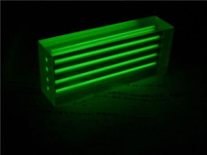 Self Illumination Tritium Gas Glowing β Light 4 Tube Crystal Acrylic Cuboid #ESW
