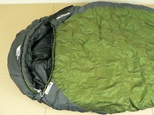 North Face Green/Black 0F/-18C Long Sleeping Mummy Bag Polarguard Cold Weather