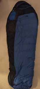 The North Face Blue Kazoo 600 Down Sleeping Bag RH Zip New