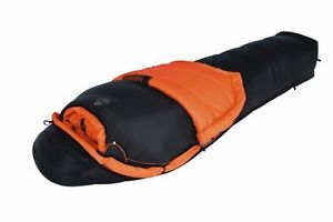 ALEXIKA 8208.1017 - Sacco a pelo Alpha 1+2, 100 x 235 x 70 cm, colore: Nero/Aran