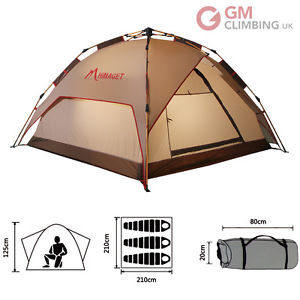 2-3 Person 190T Polyester Dome Waterproof Large Tent Family Camping 5 Colors