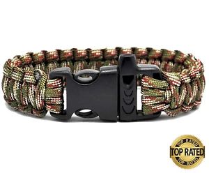 TrailWorthy Camouflage Paracord Bracelet (Case of 250)- Hunting-Hiking-Survival