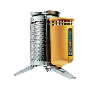 BioLite Camp Stove - no gas or fuel required - charge devices while cooking