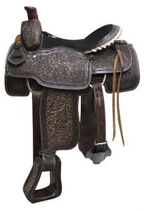 16" Circle S Roper Saddle with antiqued tooling