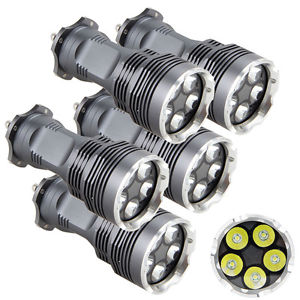 Rechargeable Portable 5xCREE XML T6 LED 10000LM Flashlight Torch Ligh 4x18650