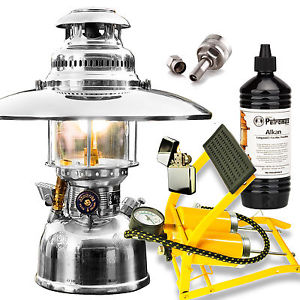 PETROMAX HK500 Starklichtlampe v/m + Schirm + Öl + Ventil + Luftp + GRATIS-Fz