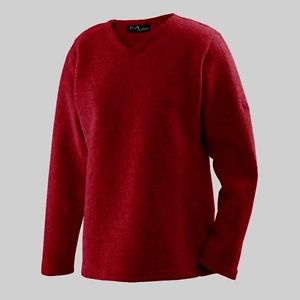 Mufflon Wool sweater Sara for ladies with V-neck - Merino wool