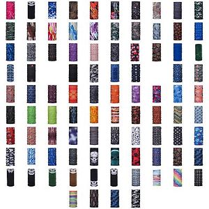 100pcs Multi Color Headwear Outdoor Sport Functional Neck Mask UV Anti Bandanas