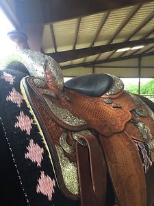 McLelland McLelland's Custom 16" Sterling Show Saddle W/ Sterling Stirrups