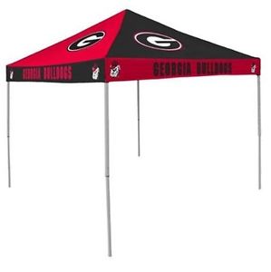Georgia Logo Checkerboard Tent Durable Polyester Water Resistant Canopy Retract