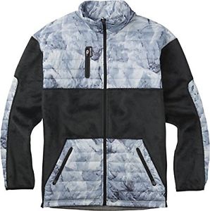 Burton giacca in pile da uomo MB back IDE, Multicolore (Glacier/True Black), L