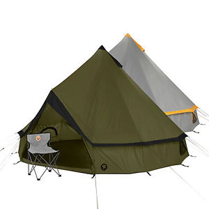 GRAND CANYON Zelt Indiana oliv 6-8 Personen -Tipi Pyramiden Wigwam Gruppen Zelt