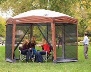 Coleman 12 x 10 Instant Screened Canopy Tent Shade Mosquito Bug Net Sun Easy Up
